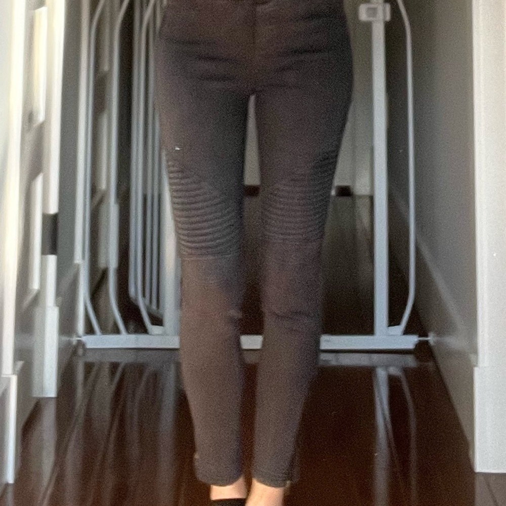 Black ribbed jeans